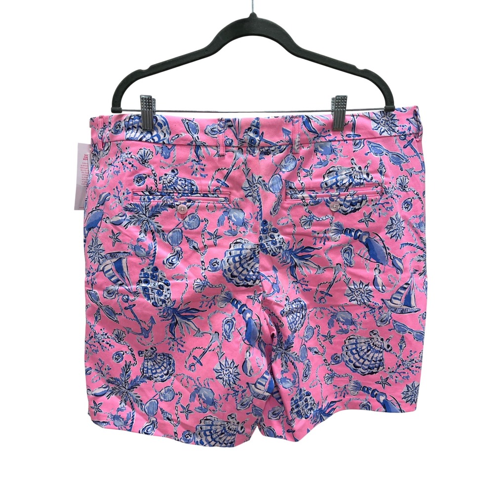 Lilly Pulitzer Volk Shorts Mens 40 Pink Barefoot Beachcombers Nautical - Picture 2 of 7